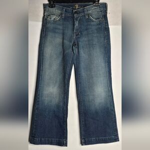 7 For All Mankind Women’s Dojo Flare Jeans Size 26x34 Blue Seven Jeans Boho
